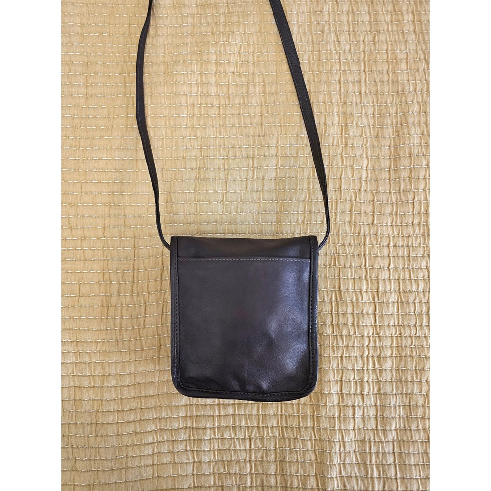 Le Donne Leather Dark Brown Crossbody Bag Small‎ Travel Festival Purse Pouch - Picture 2 of 5